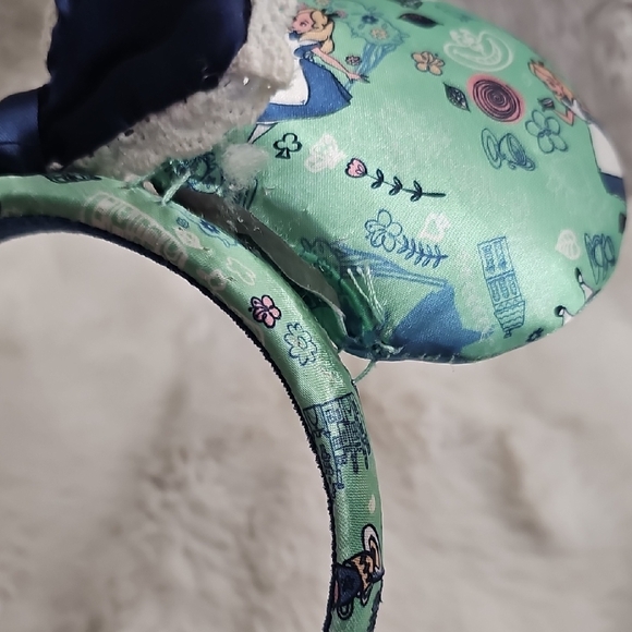 Mint Green and Blue Minnie Mouse Ears Headband - Picture 13 of 14